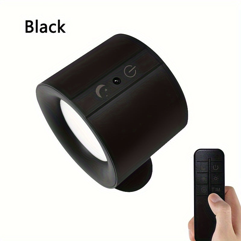 Kinpho LED Magnit Devor Chirog'i, 360° Aylanuvchi Ikki Tomonlama, 3 ta sozlanadigan rang bilan, teginish masofadan boshqarish, USB orqali zaryadlanadigan va batareya bilan ishlaydigan, infraqizil sensor, zamonaviy bir rangli, devorga o'rnatish.