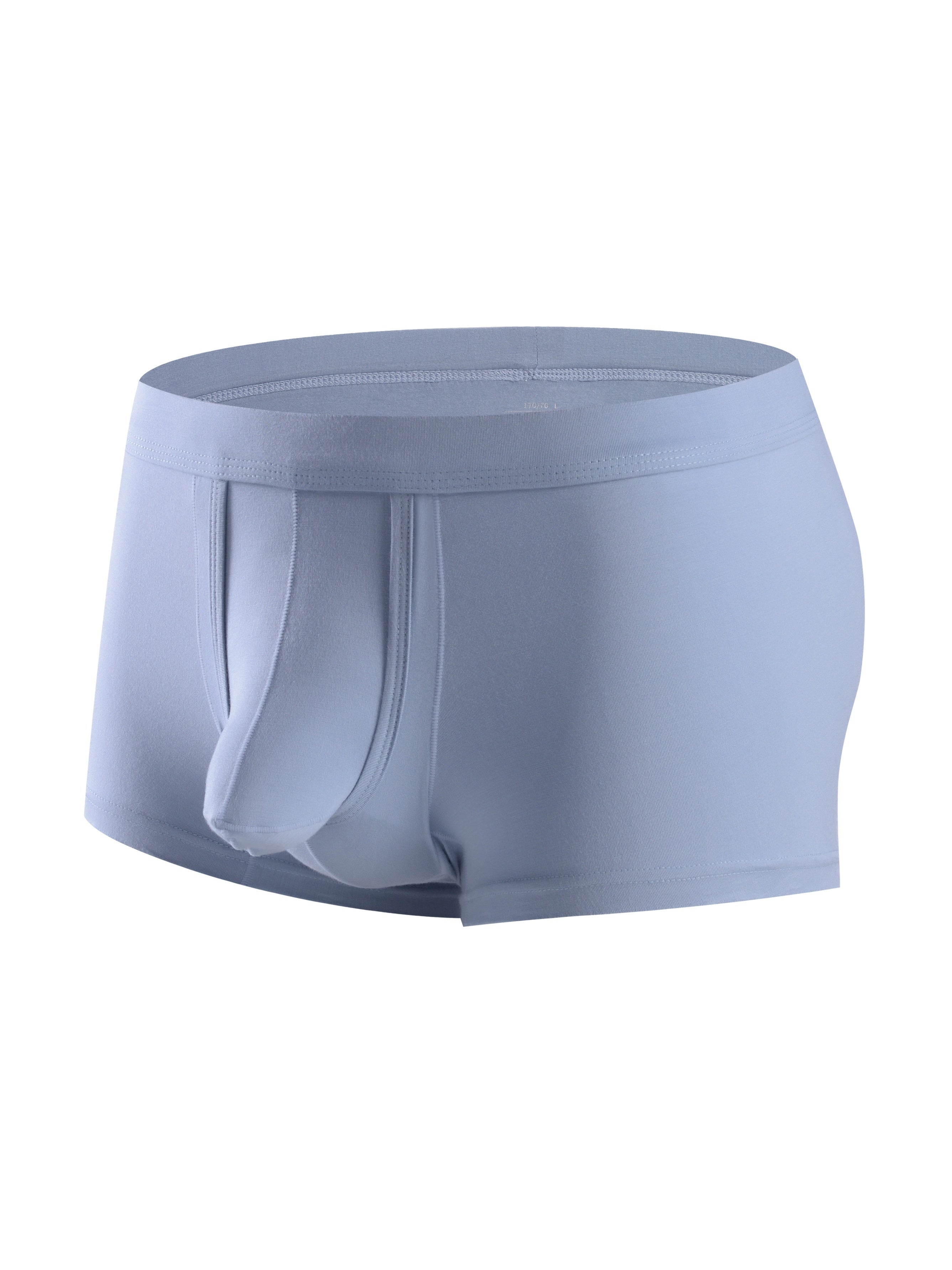 Men's Boxer Briefs with U-Concave Pouch and Elephant Nose Design in Black