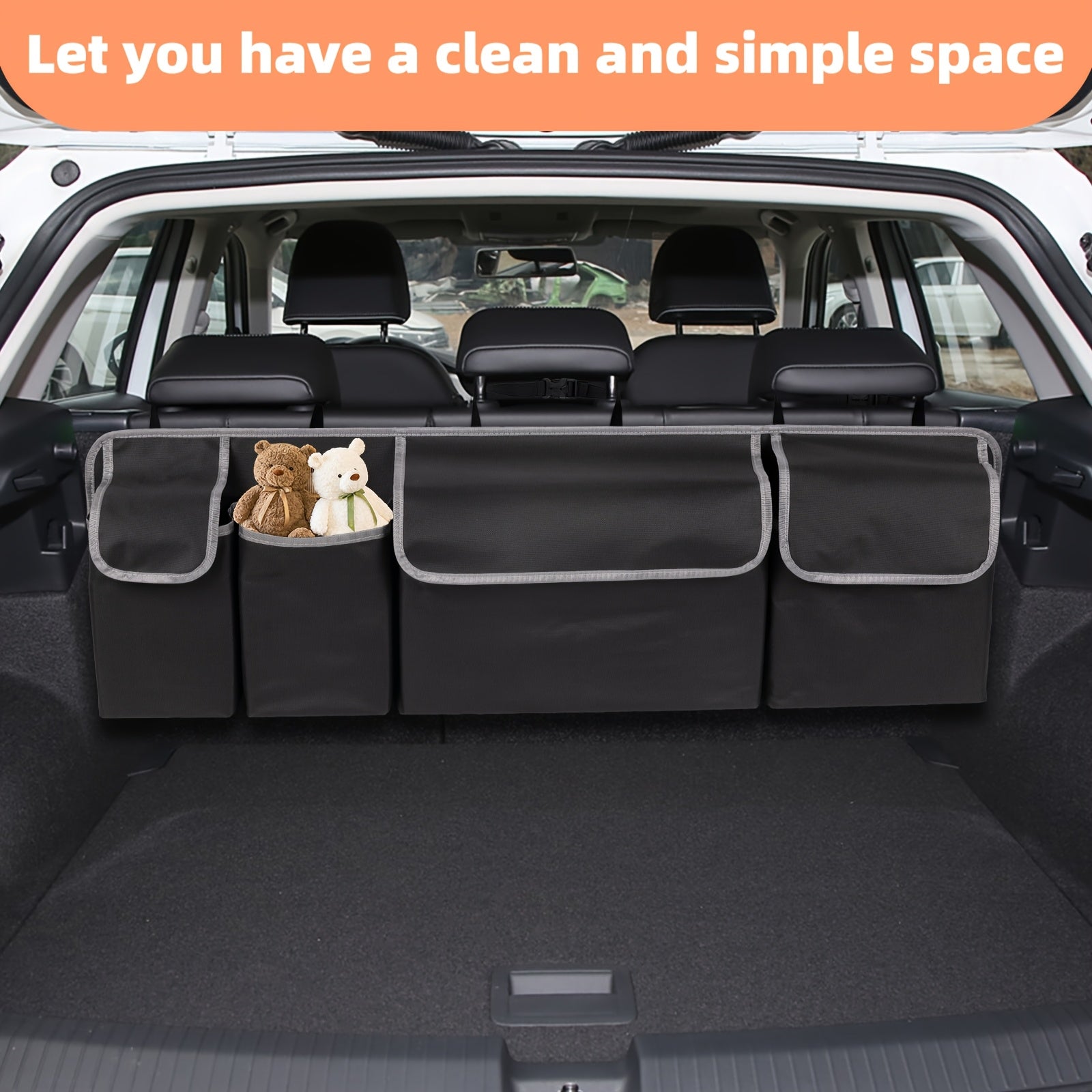 Большая емкость для хранения в багажнике автомобиля, многофункциональный с 4 отделениями