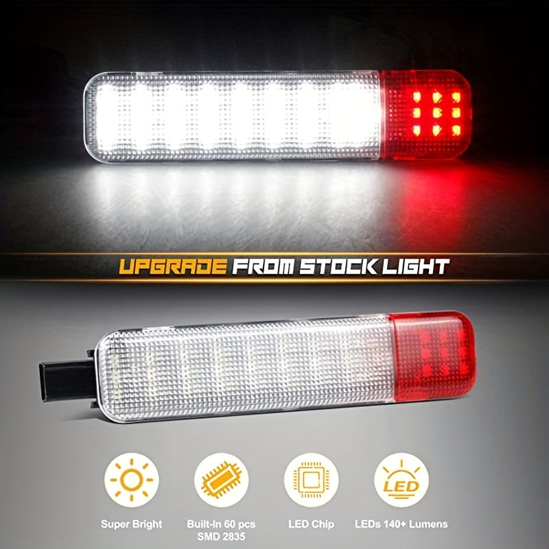 White LED Door Courtesy Light 2pcs for Trucks Interior Illumination