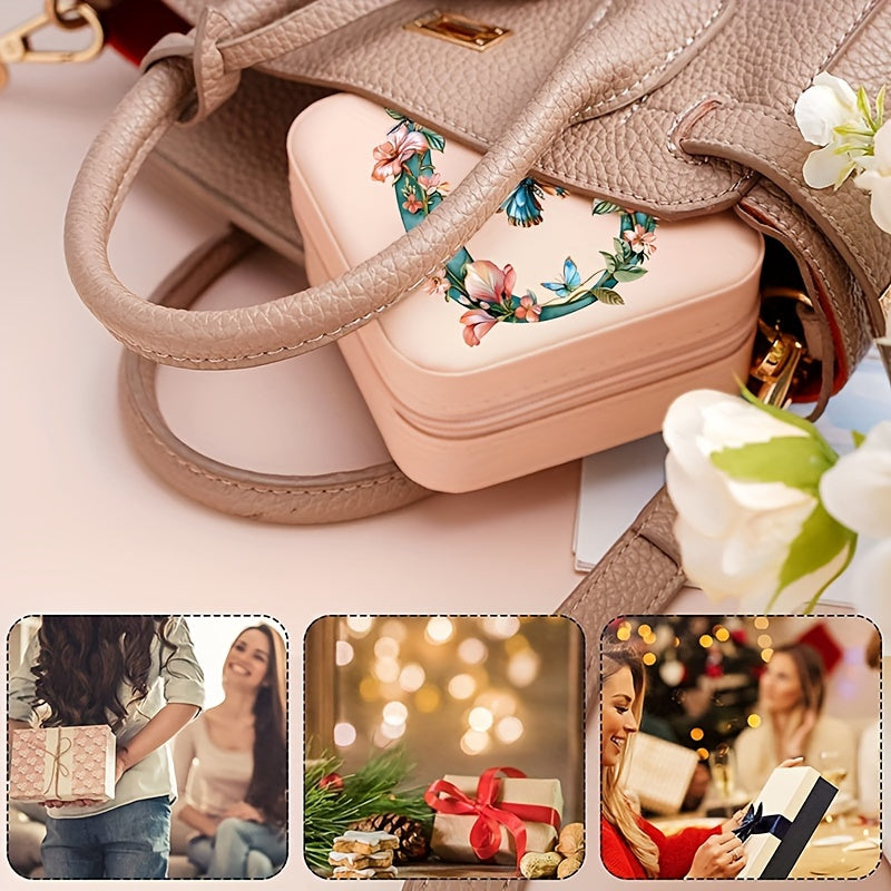 Yolgʻon charm bilan shaxsiylashtirilgan alfavitli flip-top bilan qoplangan, soʻzma-soʻz qoplangan va taqinchoqlarni saqlash uchun quti