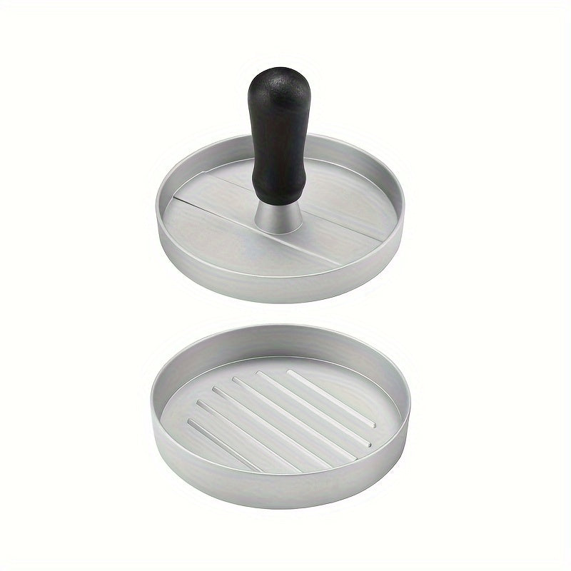 Aluminum Burger Patty Press with Handle for BBQ Grill Non-Stick Heavy-Duty