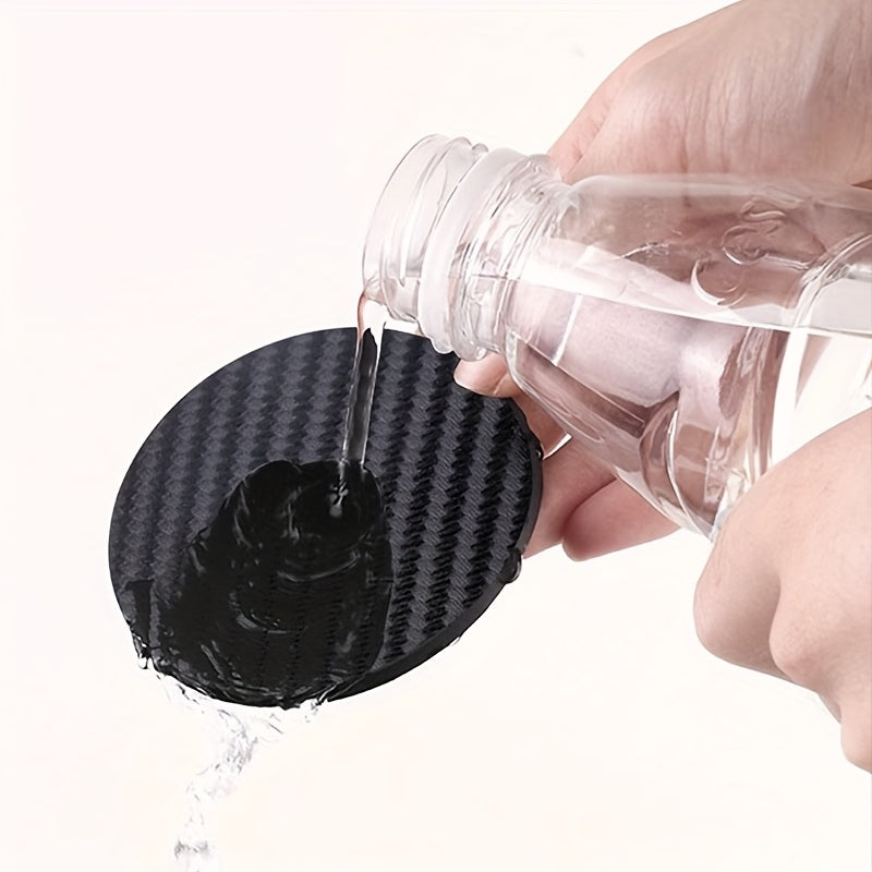 2pcs Non-Slip Carbon Fiber Car Cup Holder Coasters Round Interior Accessories