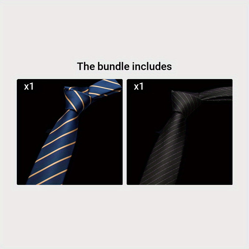 Men's Polyester Silk Tie 8cm Business Necktie for Work Weddings and Events