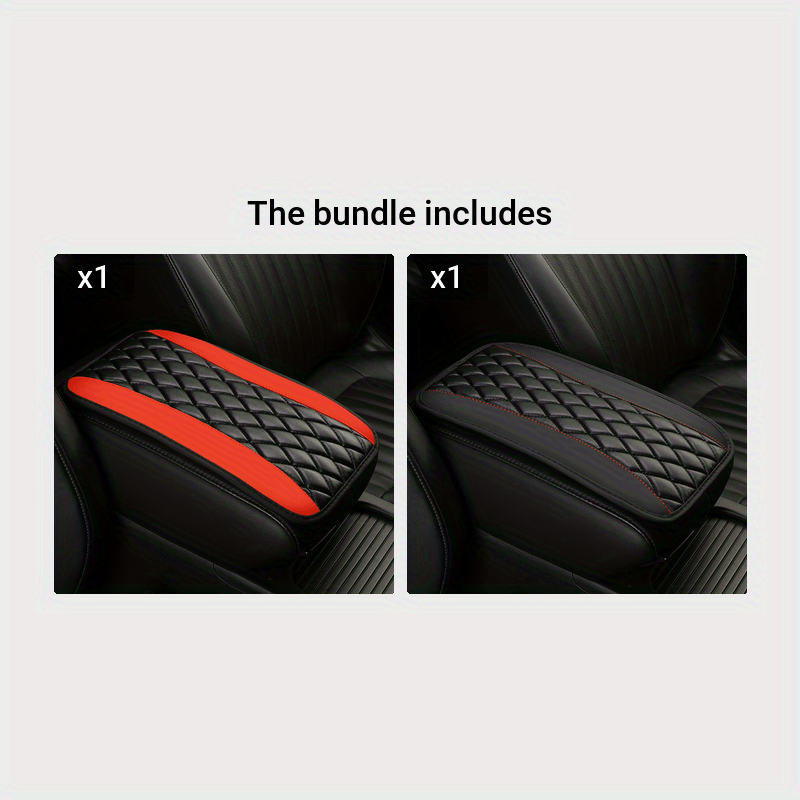 Car Central Armrest Cushion Carbon Fiber Comfortable Pad for Vehicles