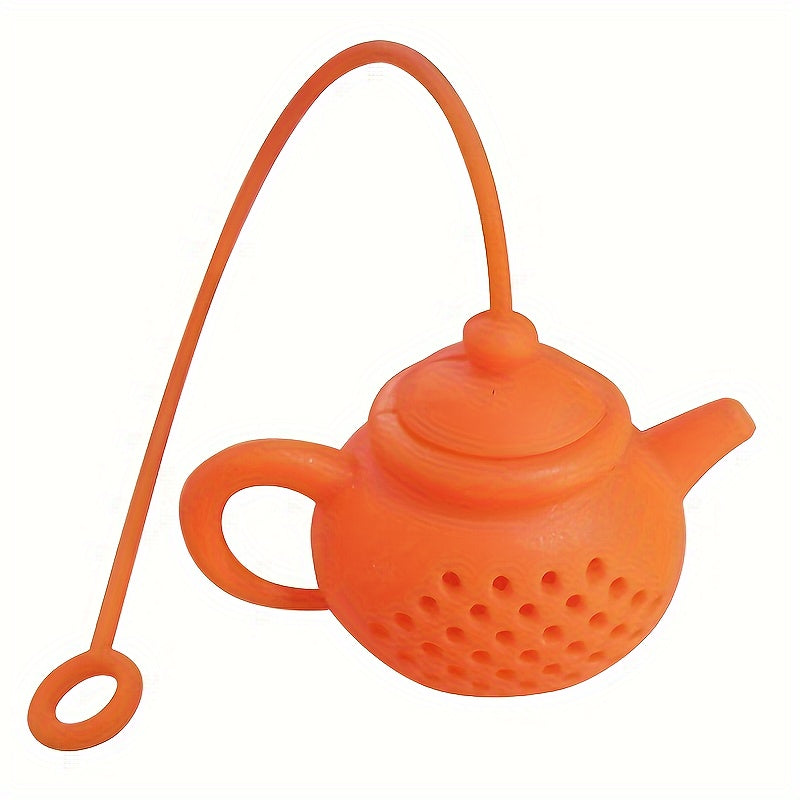 Reusable Silicone Teapot-Shaped Tea Infuser for Loose Leaf Tea, Small Kitchen Use
