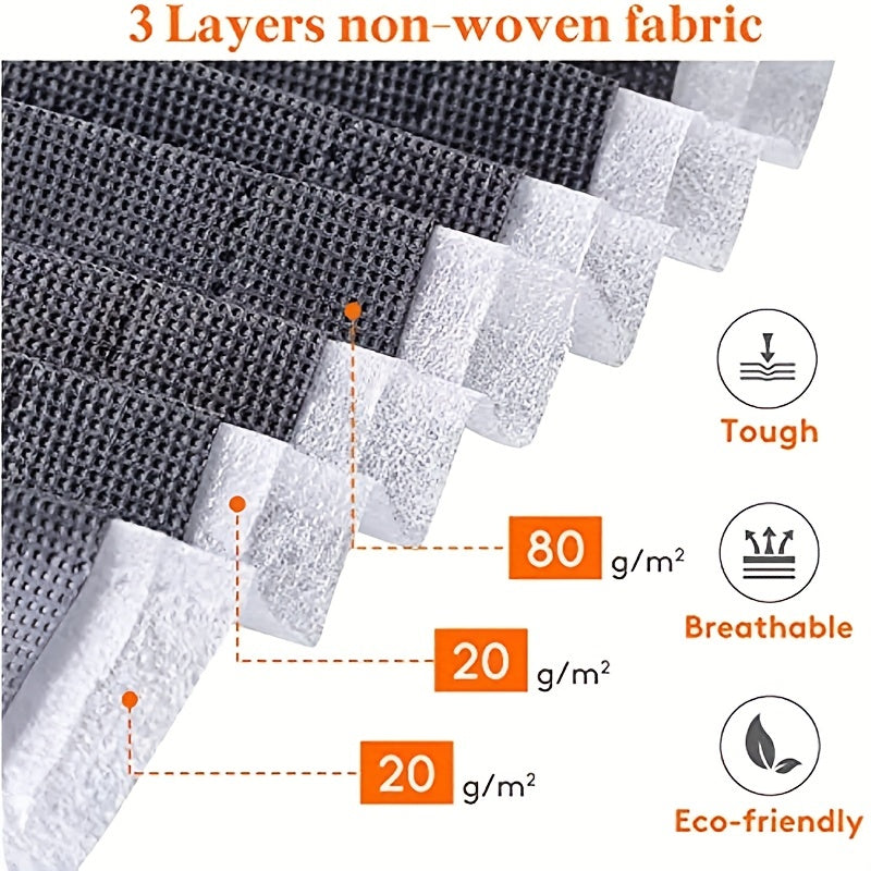 Uyning shkafida kiyim, ko'rpa-to'shak, o'yinchoqlar va yotoq to'shaklarini tartibga solish uchun mustahkam tutqichli uchta 90L saqlash sumkasi.