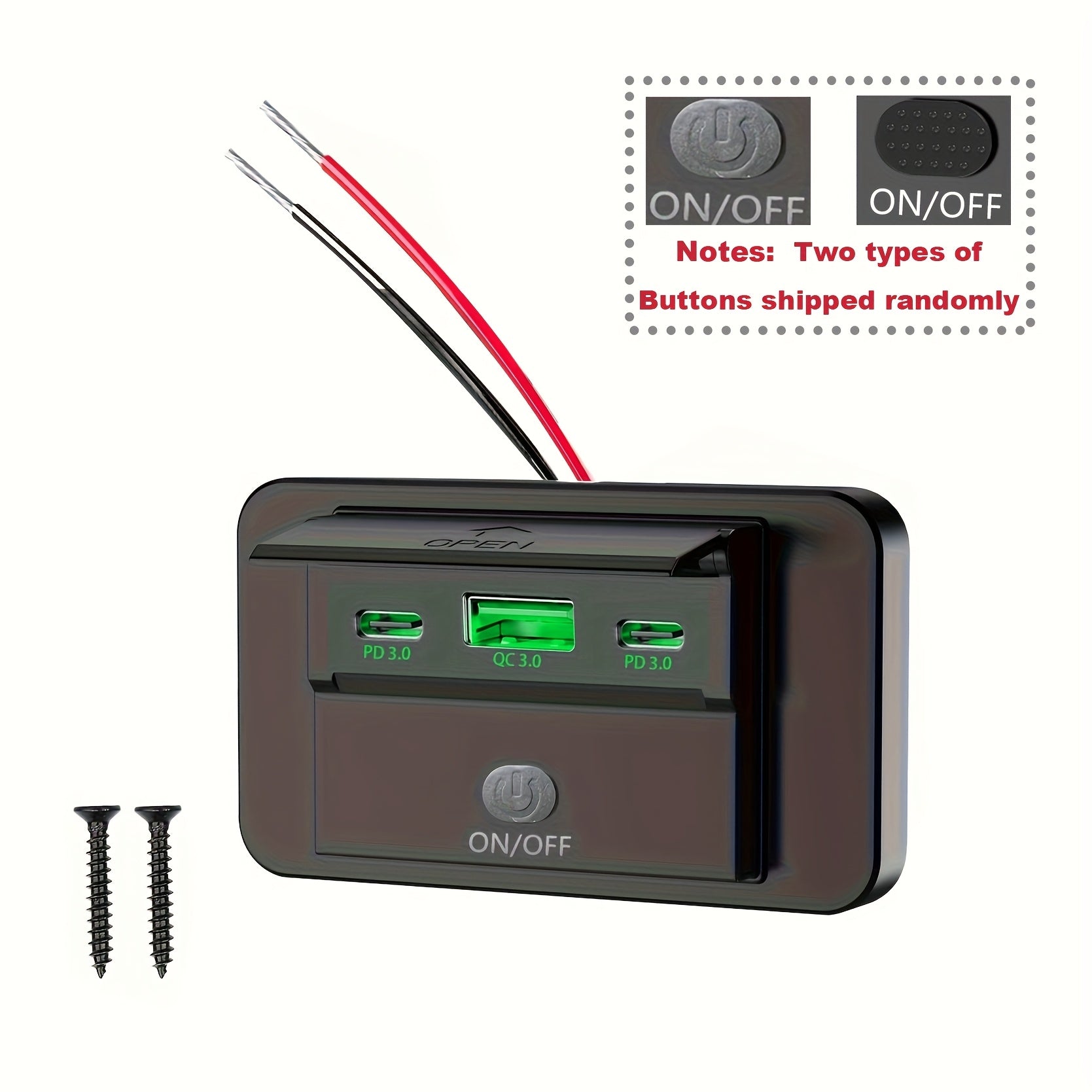 Ko‘p qurilmalik USB avtomobil zaryadlovchi tez zaryadlash uchun rozetka, avtomobillar, RVlar, qayiq uchun