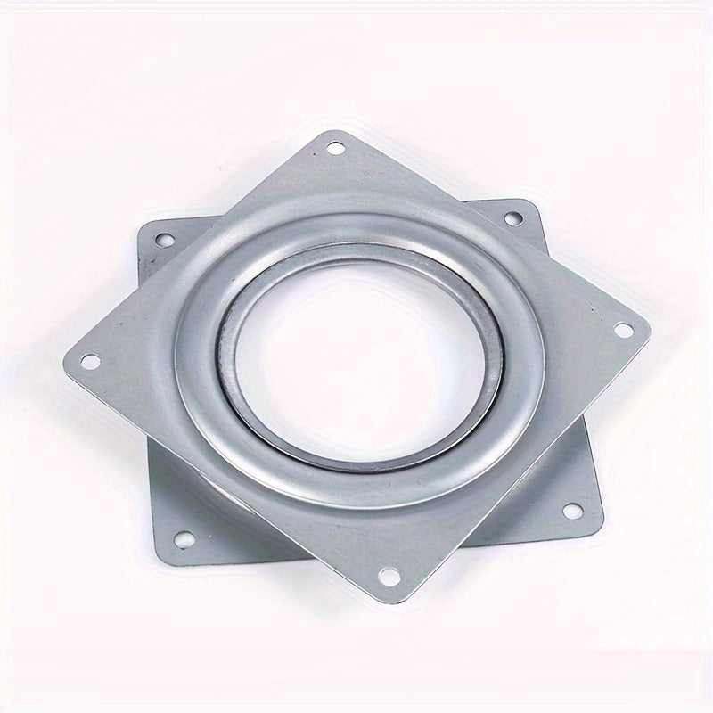 4 dyuymli temir kvadrat Lazy Susan aylantiruvchi rulman, toʻpli rulmanlar bilan, xizmat qilish tasmalariga, oshxona saqlash javonlariga, hunarmandchilik stollariga moʻljallangan, 1 ta paket