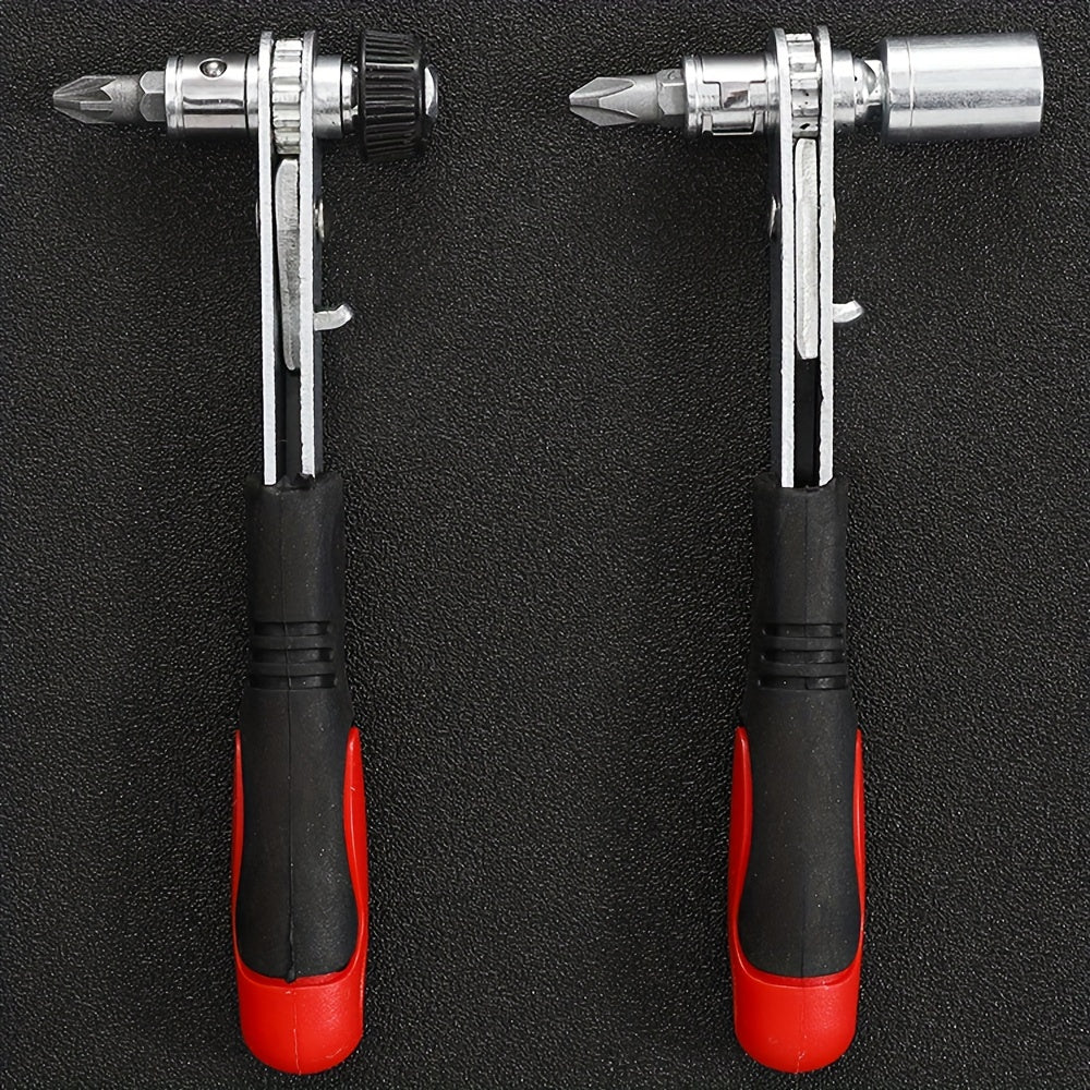 Dual-Use Adjustable Wrench S2 Steel Compact for Tight Spaces