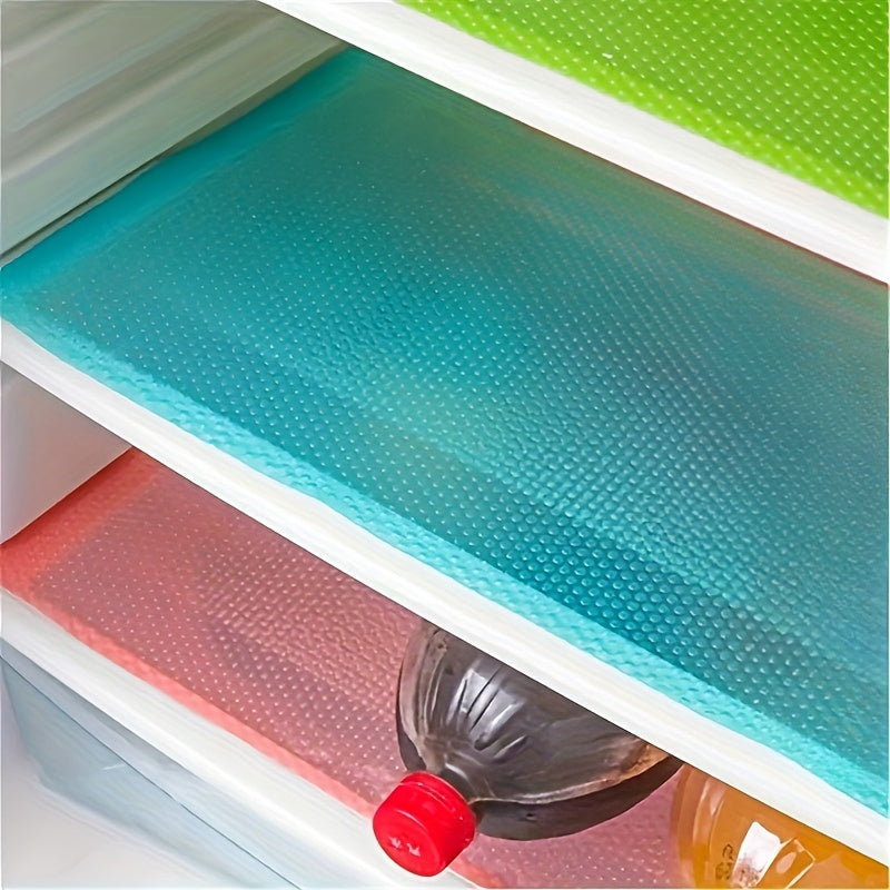 6pcs Silicone Refrigerator Liners Cuttable Waterproof Washable Shelf Mats