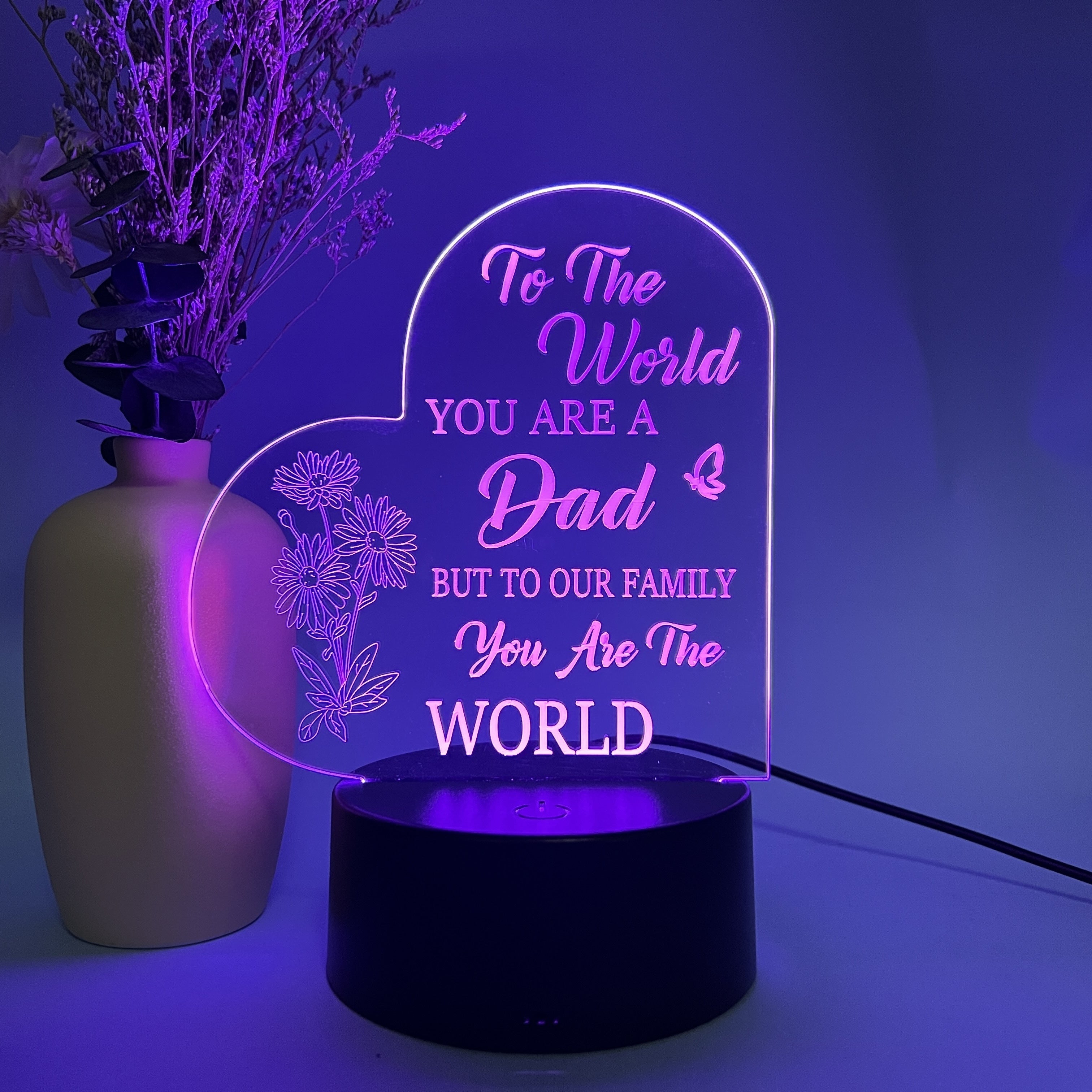 Ota uchun kechqurun chiroqi, rangli teginish va monoxrom rejimlari bilan, USB yoki batareyali quvvat bilan ishlaydi