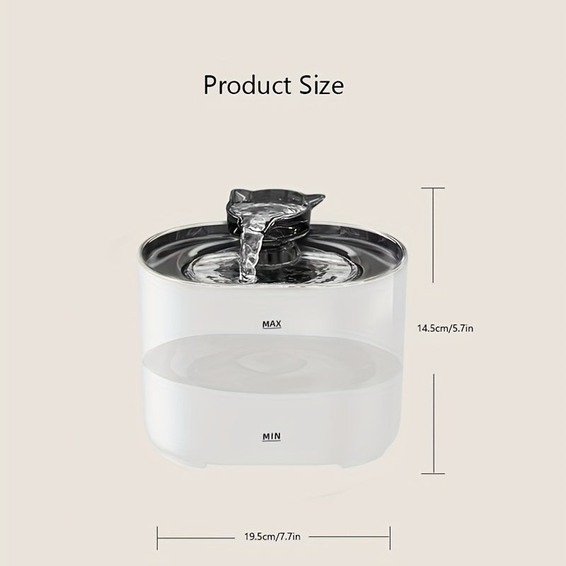 2.2L Cat Water Fountain Ultra Quiet USB Powered with Cat-Shaped Spout