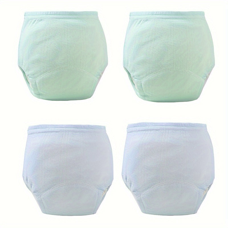 Pack de 4 pantalones de entrenamiento transpirables e impermeables para cubiertas de pañales de tela