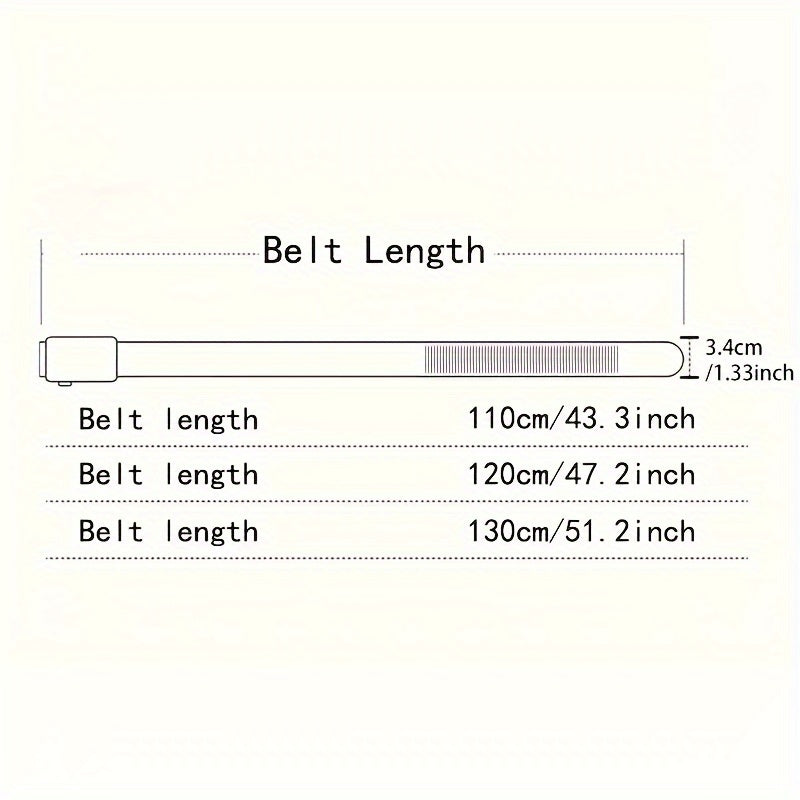 Men's Black Faux Leather Belt with Automatic Buckle and Sequin Detail