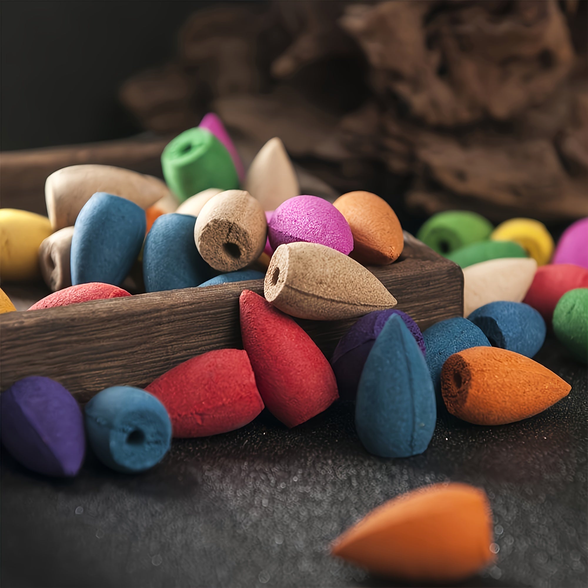 120pcs Natural Backflow Incense Cones for Meditation Yoga Waterfall Burners House Cleansing