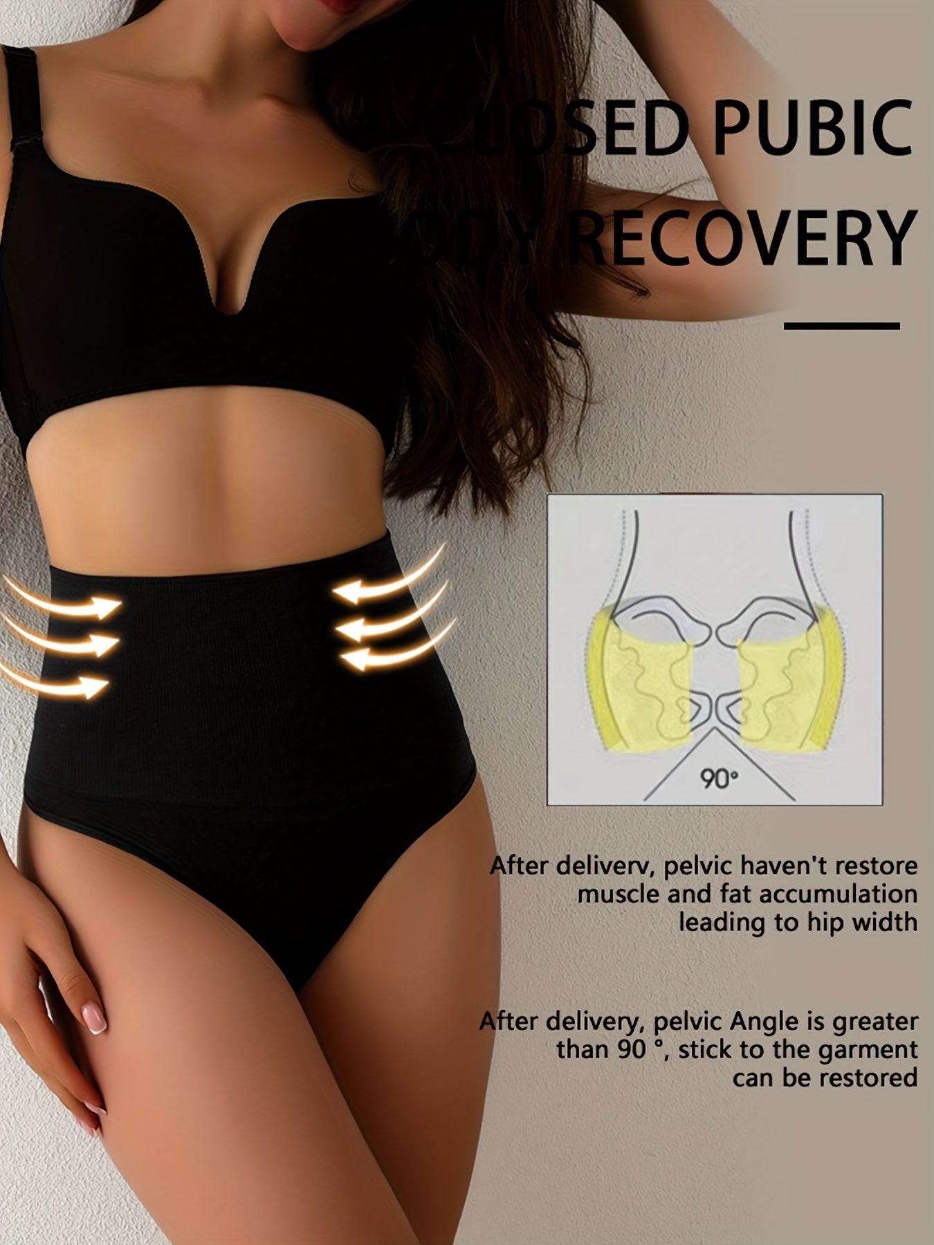 Bragas moldeadoras de cintura alta transpirables con control de abdomen y pantalones cortos con rayas