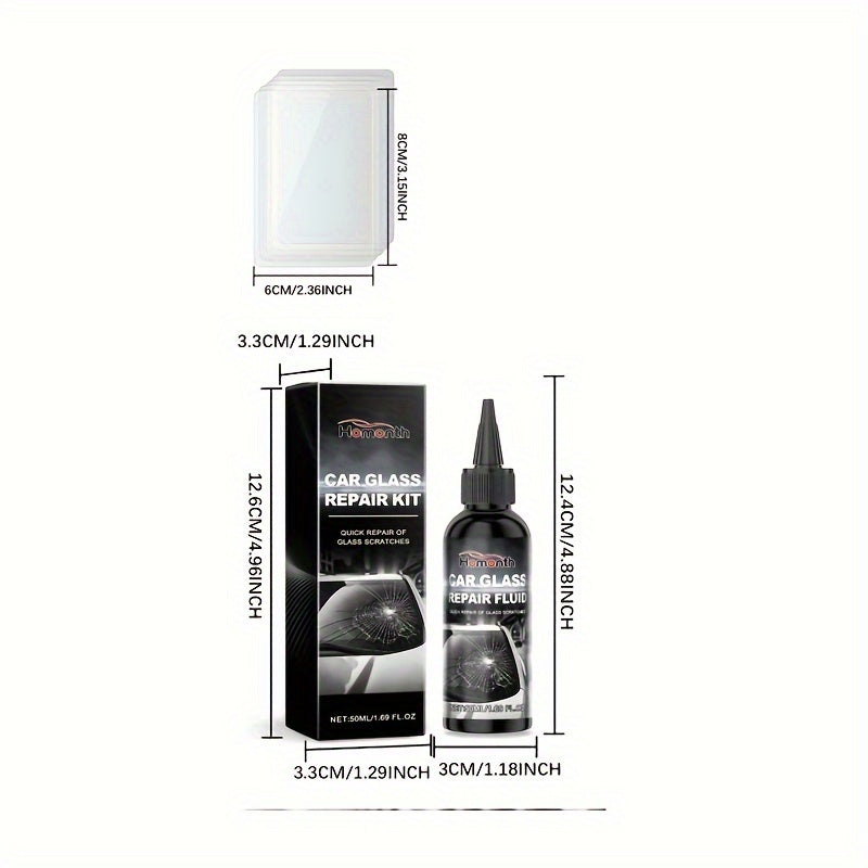 Car Glass Restoration Fluid Kit for Windshield Clarity and Transparency