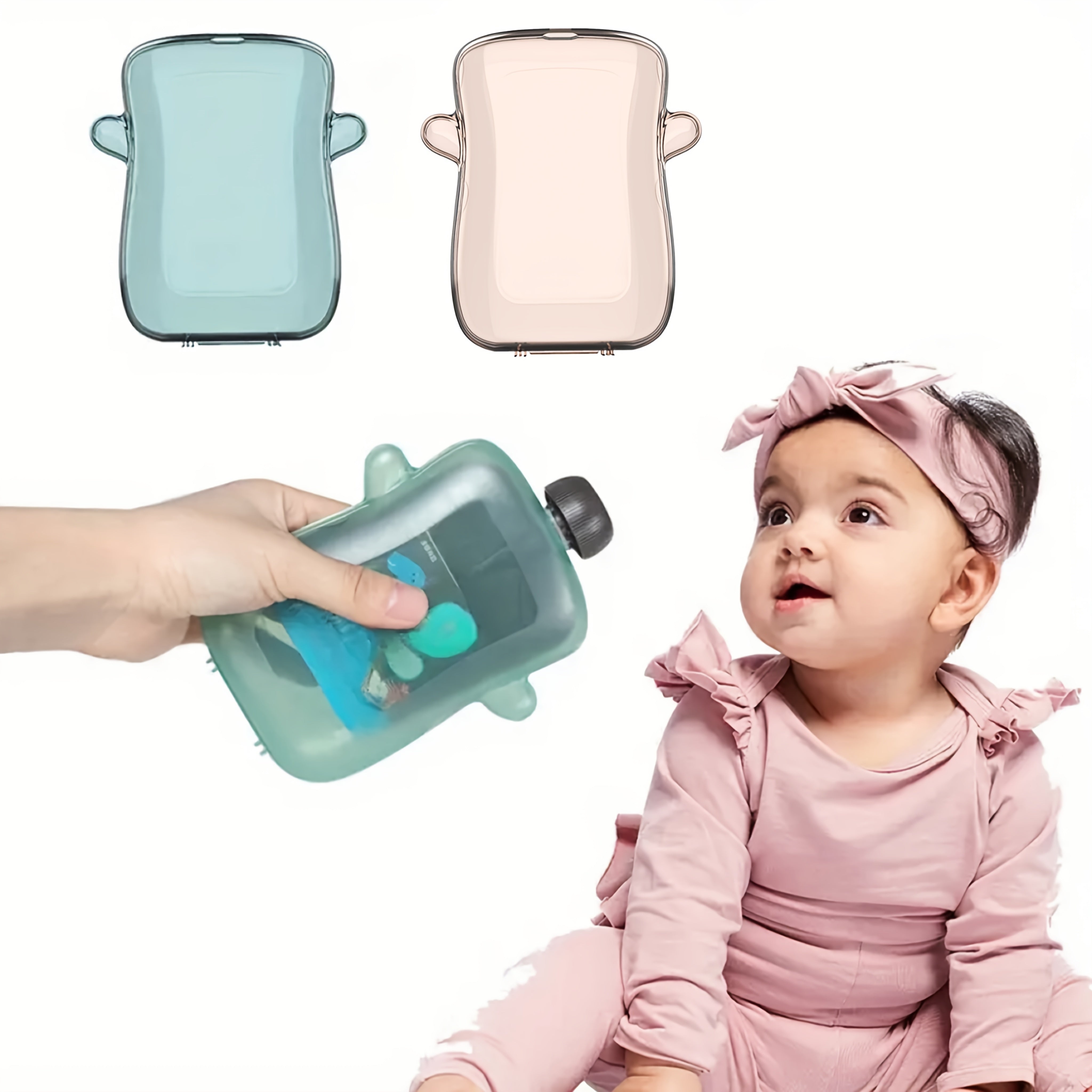 1/2 dona Bolalar uchun Meva Oziqlantiruvchi Sumkalar, Meva va Sabzavot Sharbati Purkagich Sumkalari, Qo'lga Oson Gel va Meva Püresi Sumkalari.