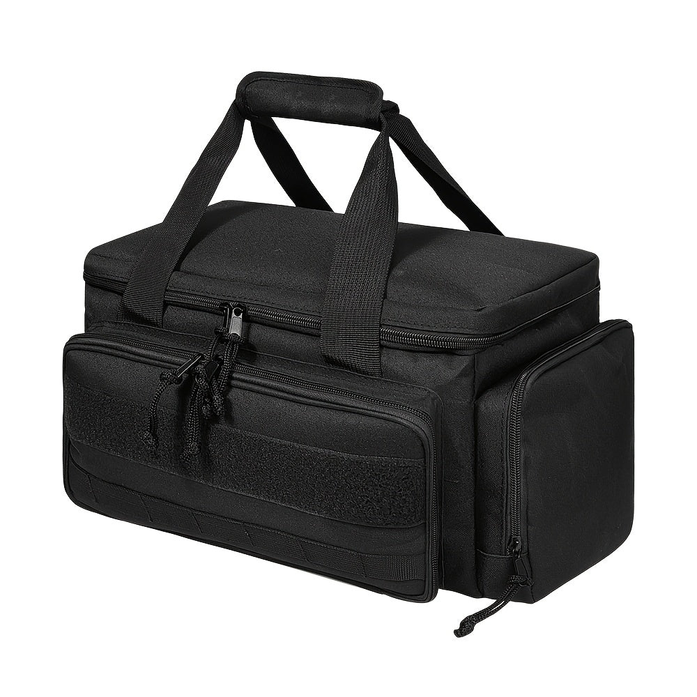 14-Inch Black Tactical Tool Bag with Scratch-Resistant Bottom for Electricians Maintenance Craftsmen