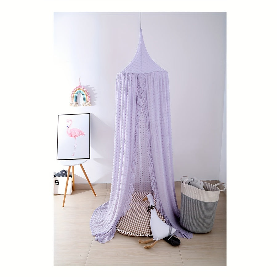 Mosquitero para cuna infantil con cortina de encaje de chiffon en forma de cúpula para rincón de lectura o cama