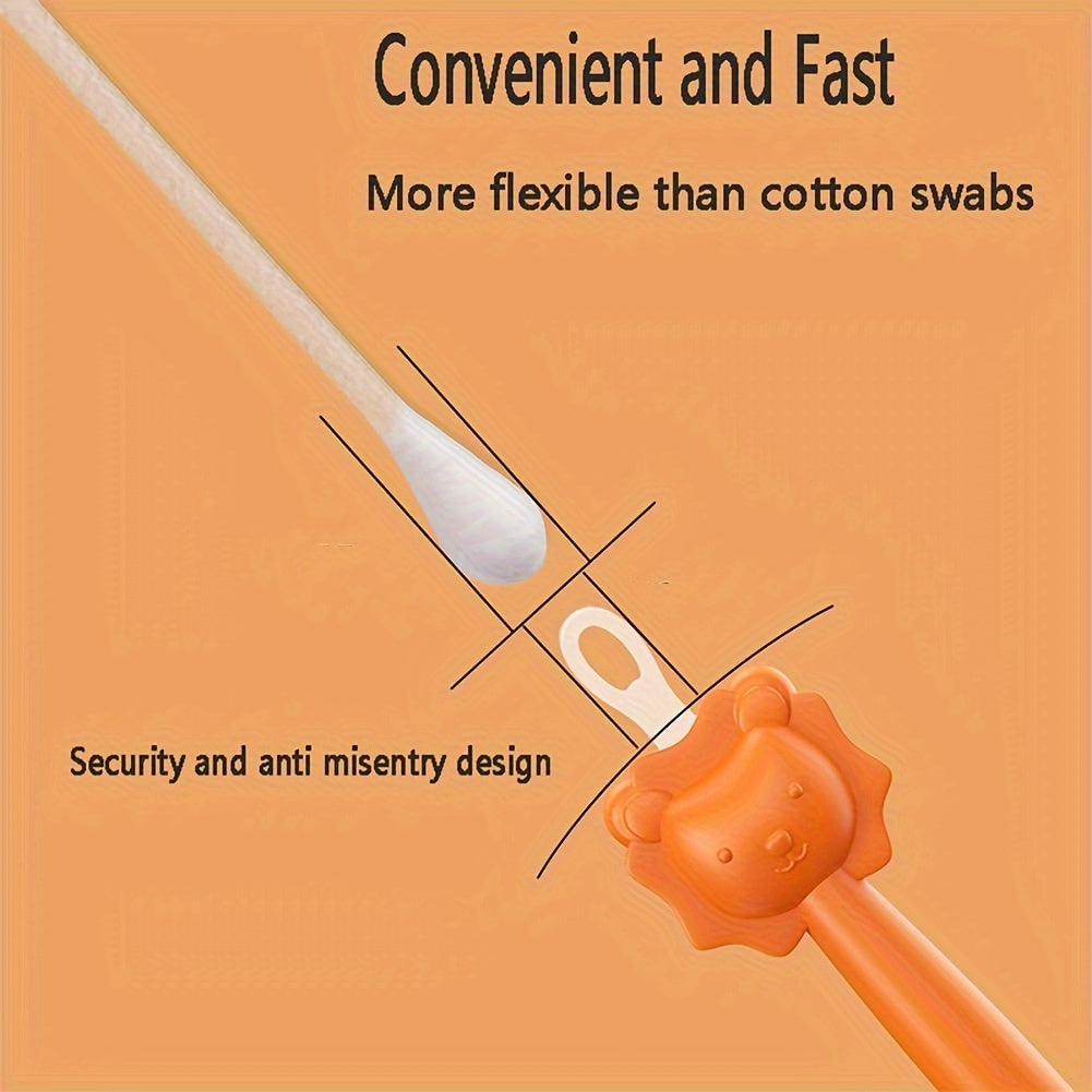 Two Sets of Cartoon Lion Nasal Cleaning Tools for Kids and Adults