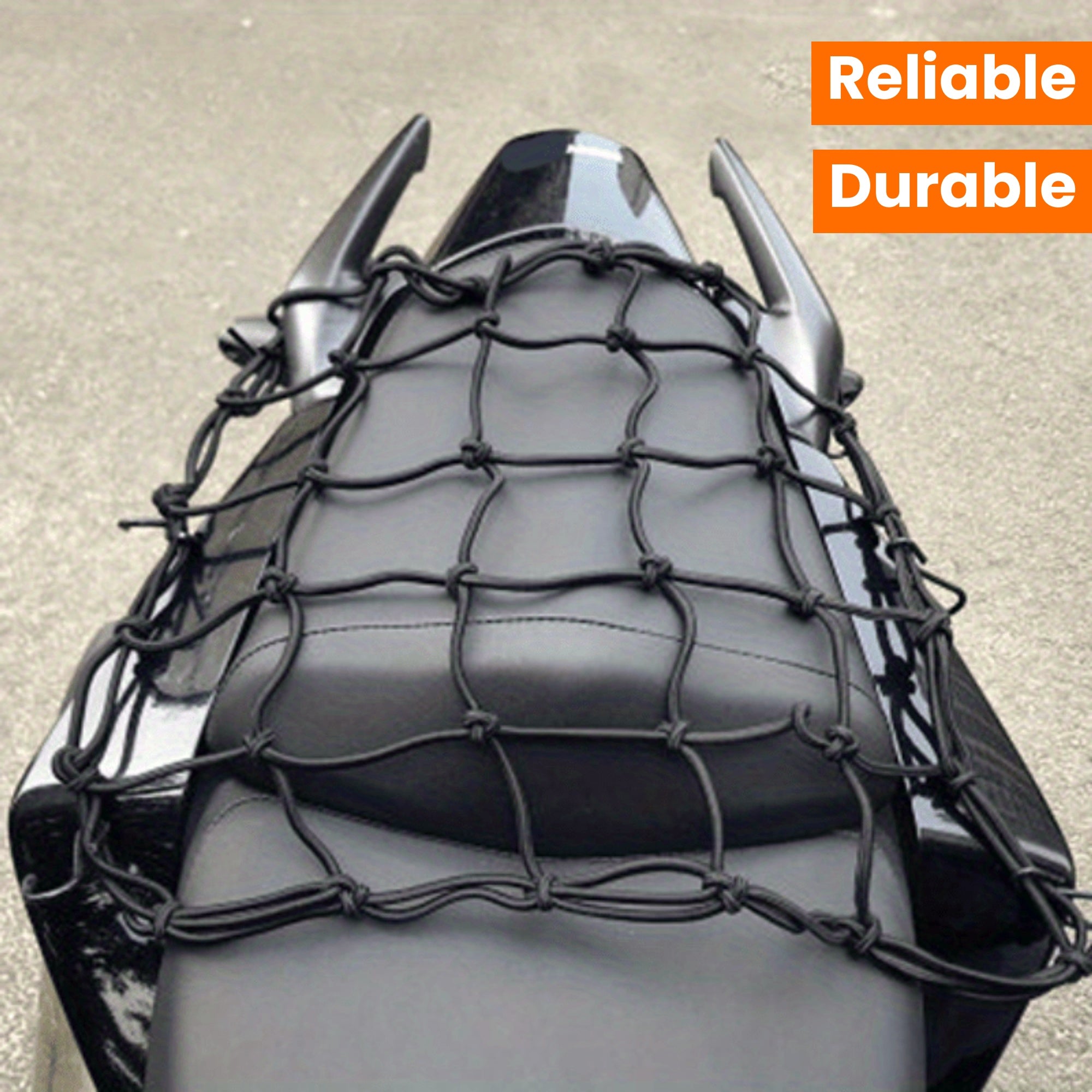 Red de carga elástica negra duradera de 30cm para motocicletas, bicicletas y actividades al aire libre