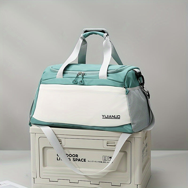 Nylon Duffle Bag with Wet Dry Separation for Business Travel and Gym in Multiple Colors