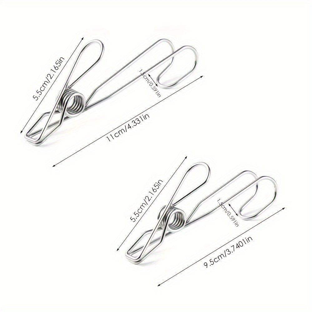 5-Piece Stainless Steel Hook Set for Kitchen Bathroom Towels Snacks and Outdoor Use