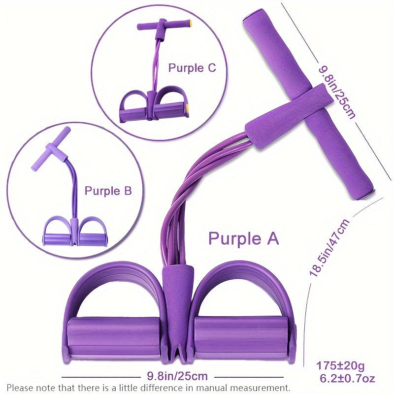 Домашний тренажер для педалирования для похудения талии, устройство с пеной для натяжения, уличное фитнес-оборудование, фиолетовое