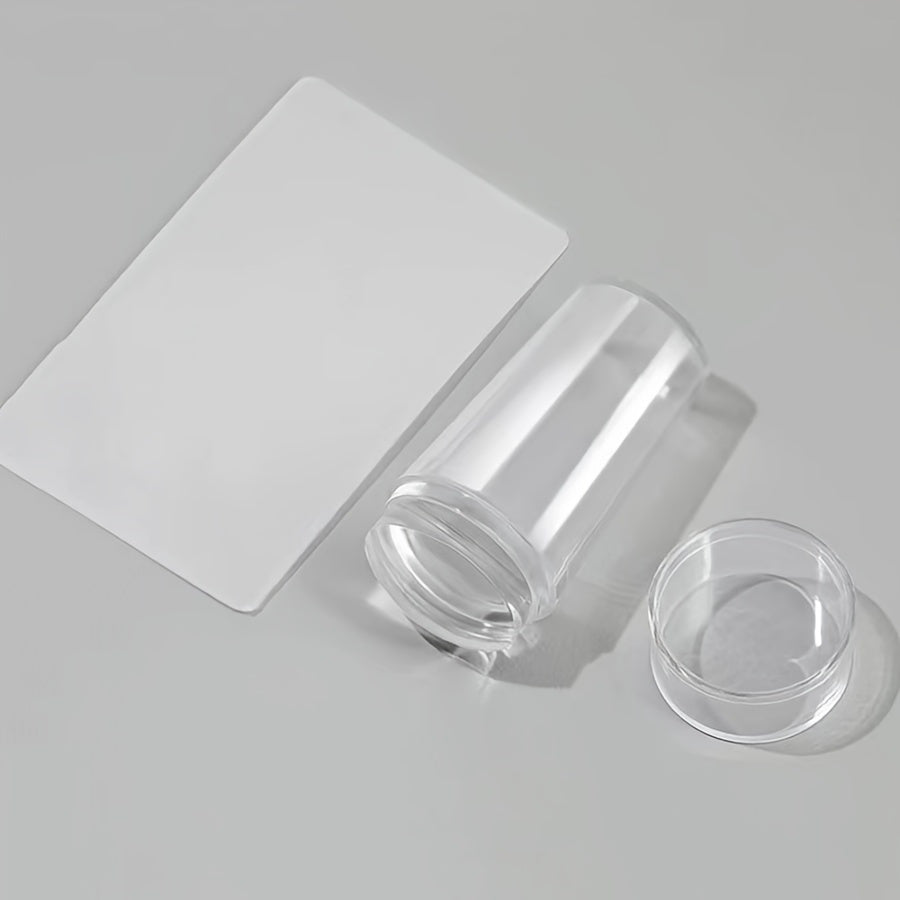 Unisex Silicone Nail Art Stamping Kit French Design Unscented