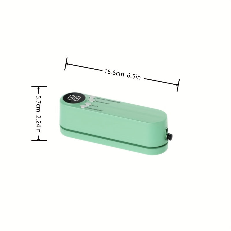 Sellador de alimentos portátil con succión externa y recarga de inflación, sellador al vacío USB recargable