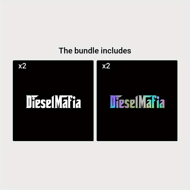 Pegatina de vinilo para coche Diesel Mafia, calcomanía exterior, a prueba de agua, cubre arañazos