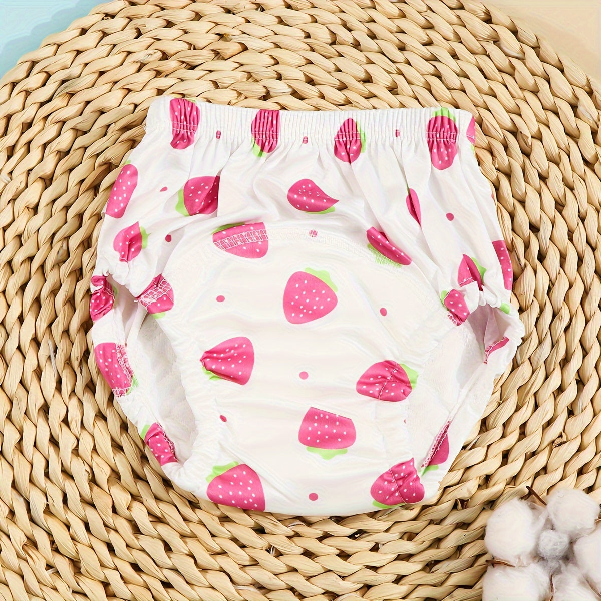 Juego de 3 pantalones de entrenamiento reutilizables para niños con patrones de dibujos animados de gasa de algodón transpirable