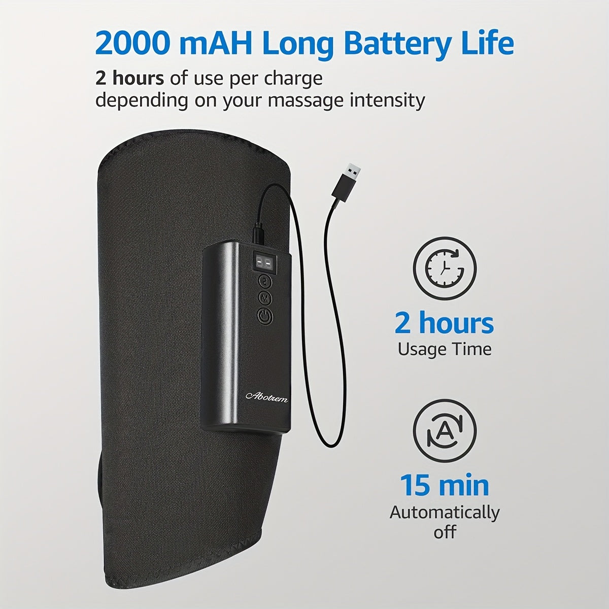 Portable Heated Leg Massager with Adjustable Intensity and Modes for Relaxation