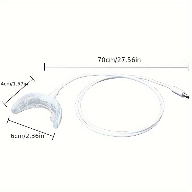 LED Teeth Whitening Light USB Powered No Batteries Dental Care Accessory for Men and Women