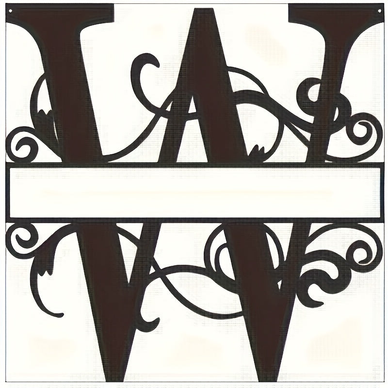 Personalized Last Name Sign with Split Letter Design for Front Door or Garden Decor