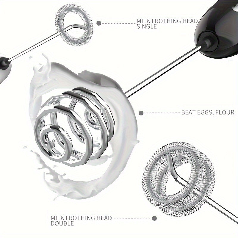 Kofe va kapuchinolar uchun batareyali qo‘l bilan ishlaydigan sut ko‘taruvchi