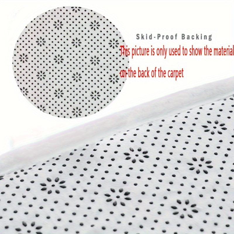 Qalin shaggy hududiy gilam Fortune Cat dizayni bilan, sirpanmaydigan, charchashga qarshi pol matosi