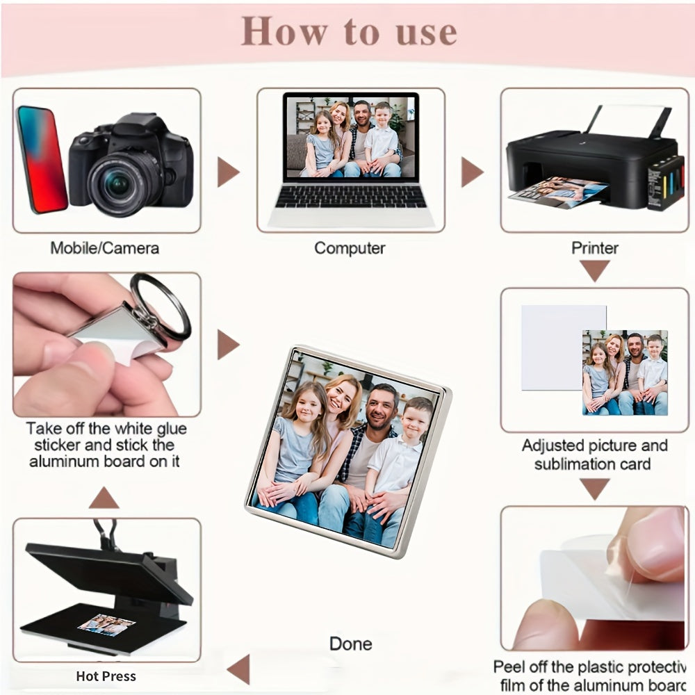 Set of 10 Customizable Metal Cufflinks and Badge Buttons in Various Shapes for Gifts