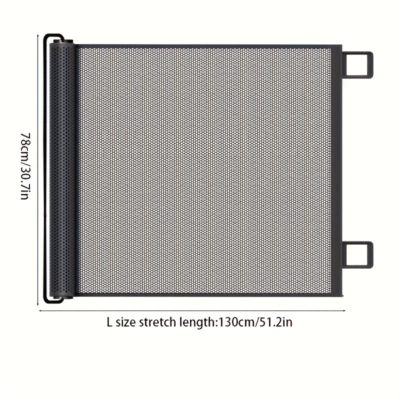 Adjustable Portable Pet Barrier for Indoor Outdoor Stairs Safety Mesh Fence