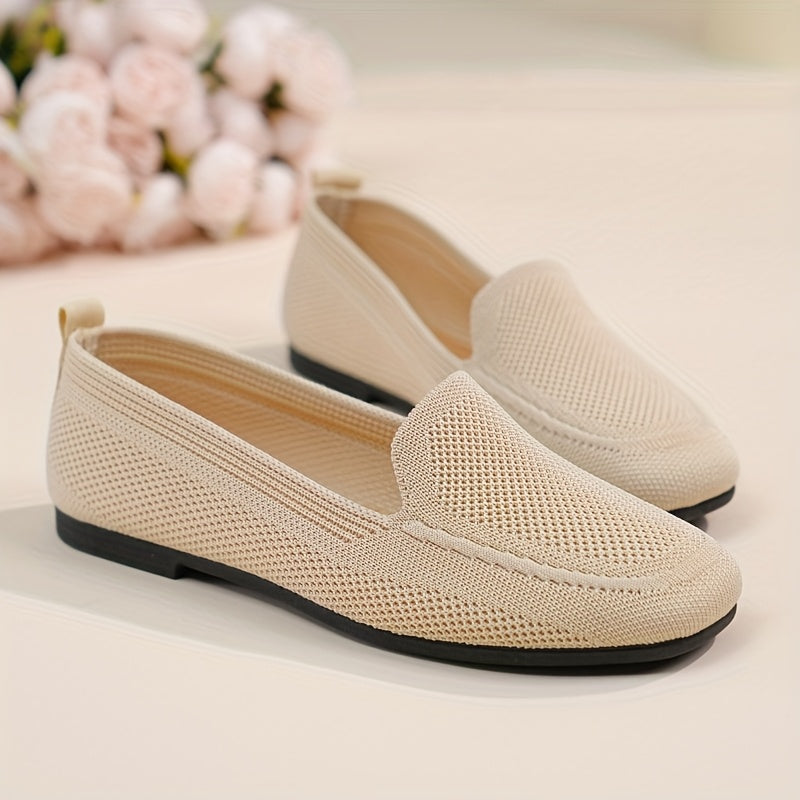 Women's Mesh Slip-On Shoes Casual Flat Rubber Sole Breathable Fabric