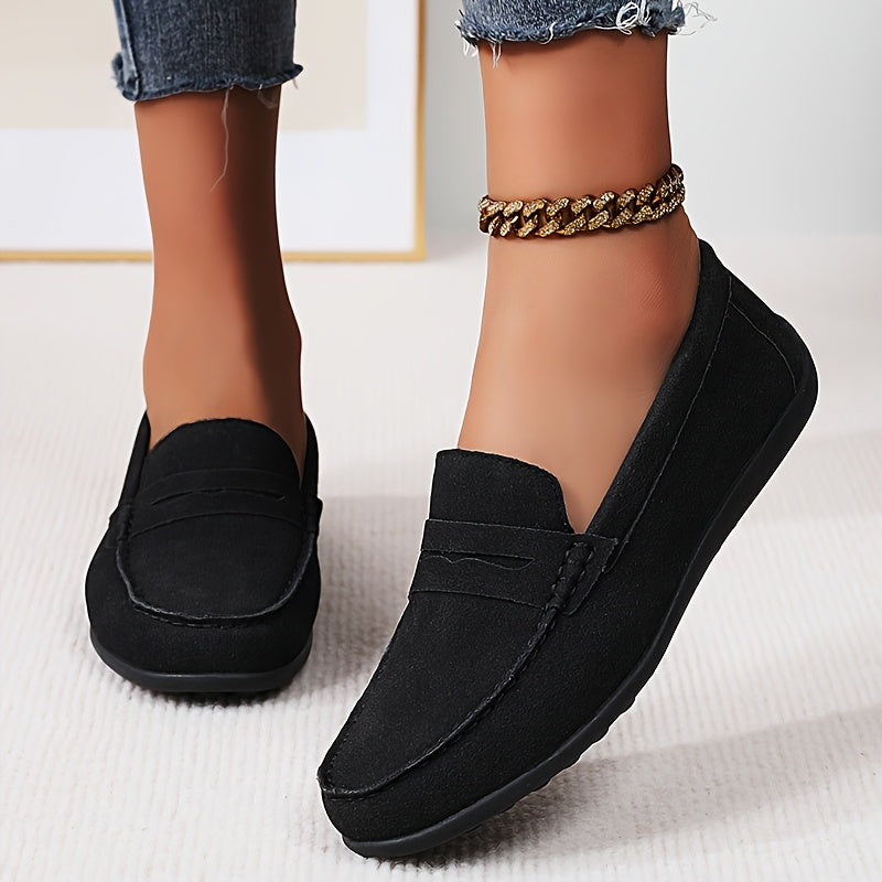 Women's Flat Shoes Leather Slip-Resistant Four Seasons