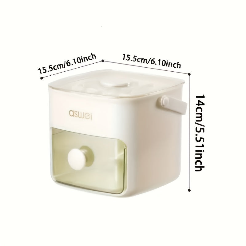Portable 48-Cube Ice Maker No Electricity Double Layer Freezing Storage Kitchen Accessory