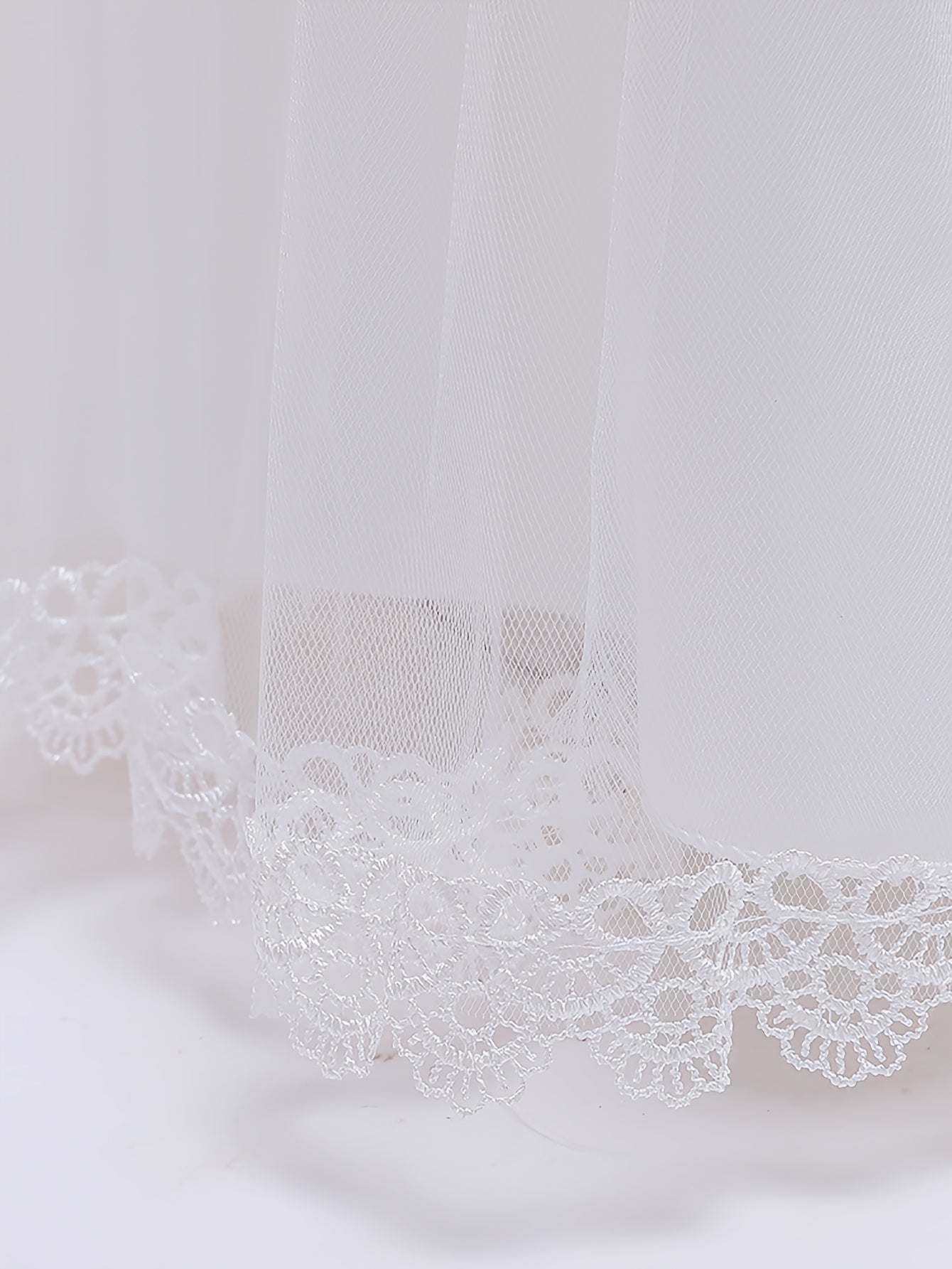 Girls' Long Sleeve Lace Dress with Pearl Embellishments and Bow Waist for Weddings and Parties