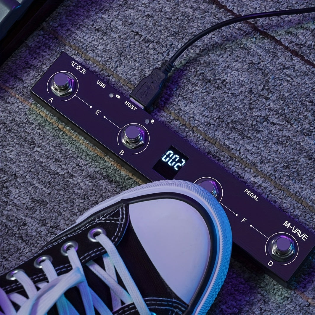 4 tugmachali, oyoq kalitli, USB orqali zaryadlanadigan, qayta zaryadlanadigan batareyali, MIDI host interfeysi va voltaji ≤36V bo'lgan simsiz MIDI boshqaruvchisi - Chocolate Plus modeli