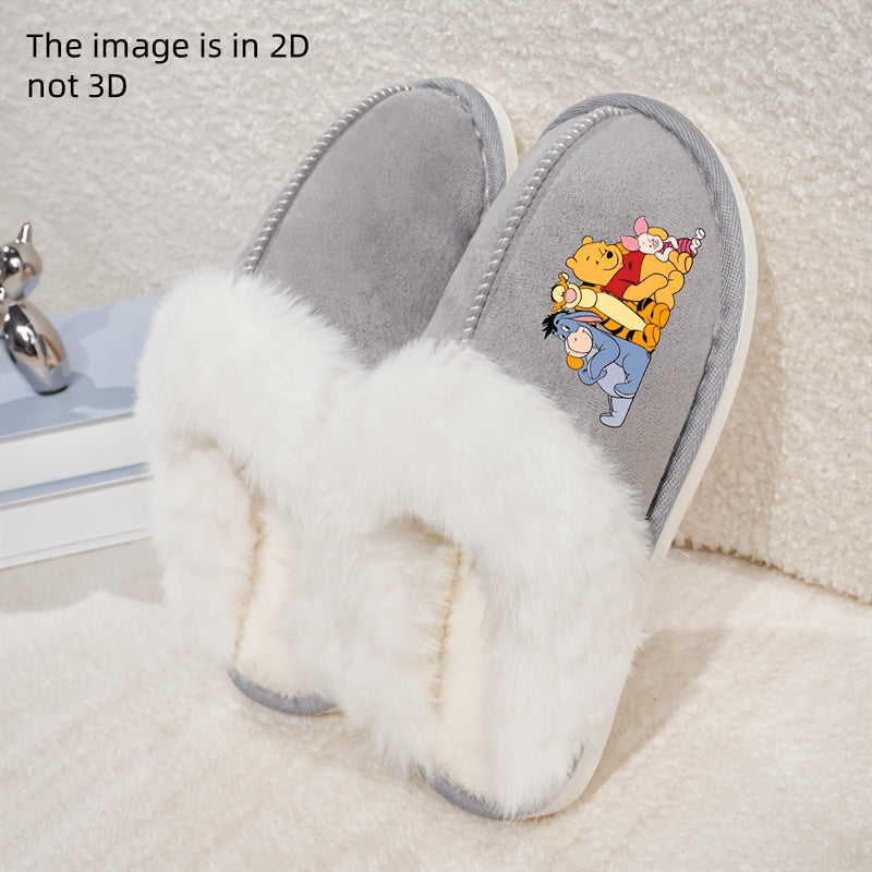 Unisex Plush Warm Slippers Soft Indoor Shoes for Autumn Winter Multiple Color