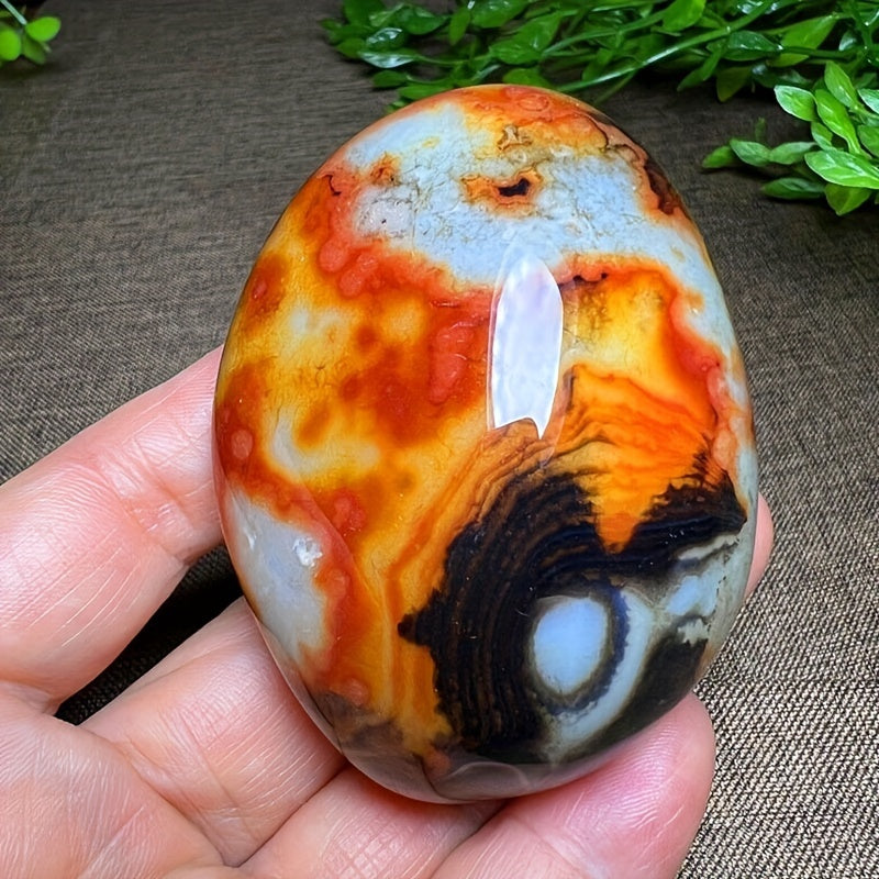 Uy dekoratsiyasi va sovg‘a uchun tabiiy agat toshidan bezak