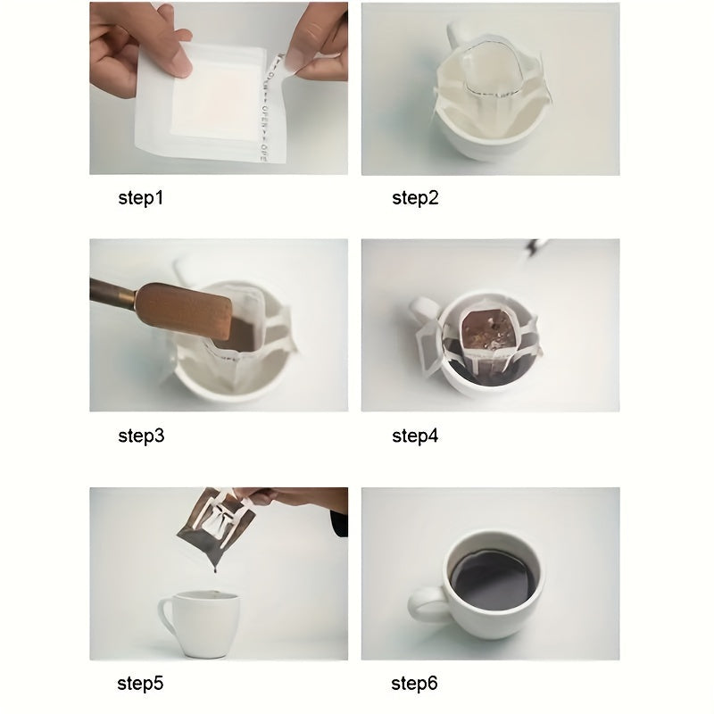 Disposable Coffee Filter Bags with Handles for Espresso and Tea 100/200pcs