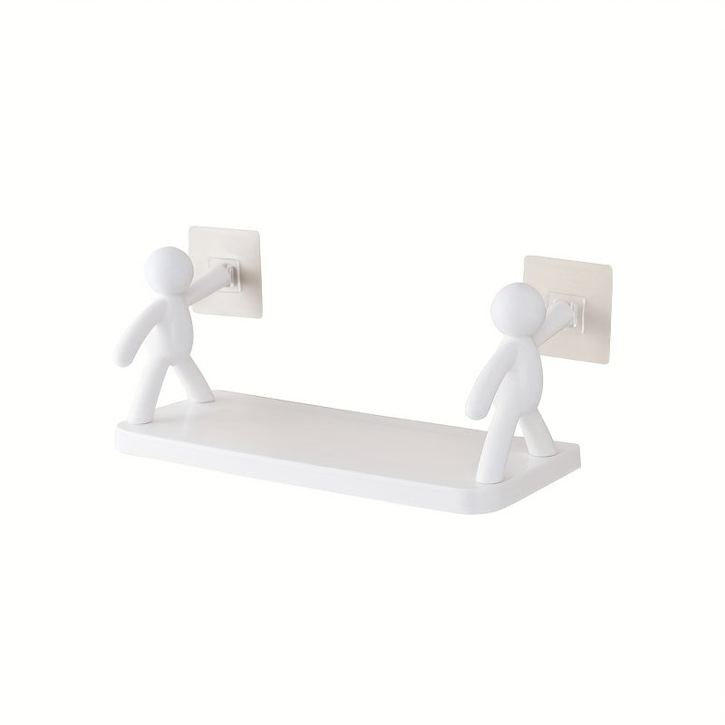 Small Wall-Mounted Floating Shelf for Bathroom and Kitchen Storage